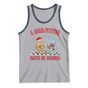 67 Six Seven Christmas Meme Tank Top I Survived Days Of School TS14 Athletic Heather Navy Print Your Wear