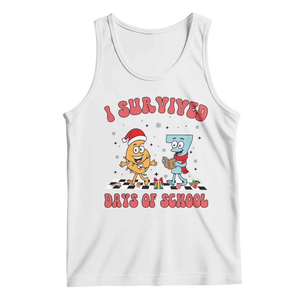 67 Six Seven Christmas Meme Tank Top I Survived Days Of School TS14 White Print Your Wear