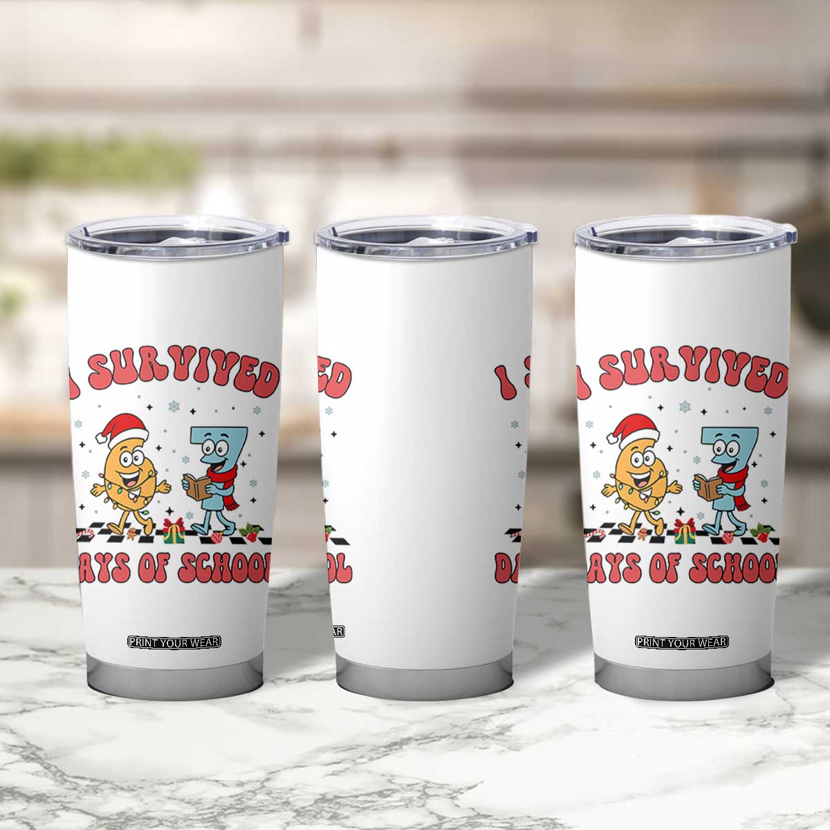 67 Six Seven Christmas Meme Tumbler Cup I Survived Days Of School TS14 Print Your Wear