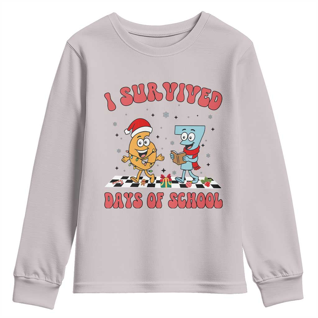 67 Six Seven Christmas Meme Youth Sweatshirt I Survived Days Of School TS14 Ice Gray Print Your Wear