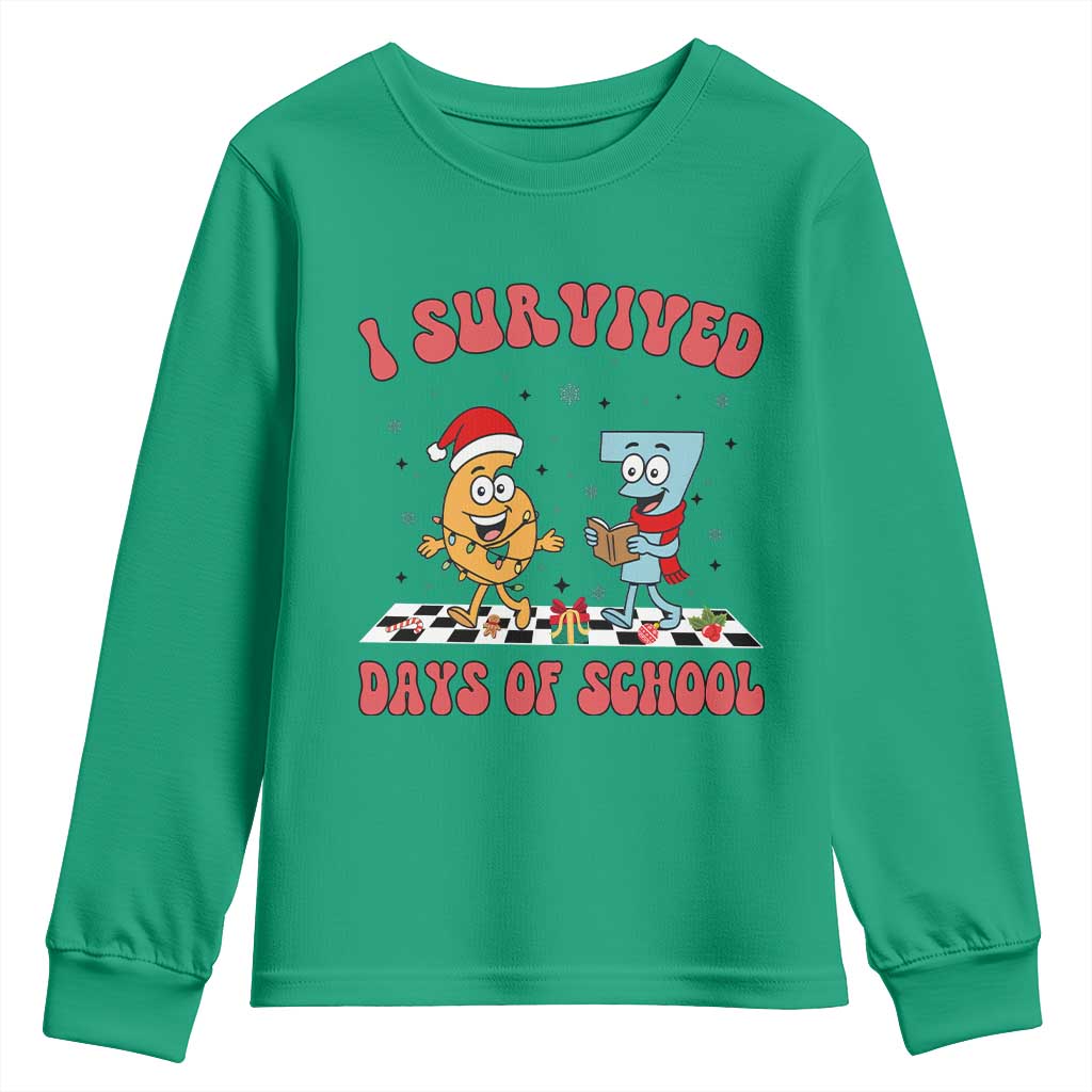 67 Six Seven Christmas Meme Youth Sweatshirt I Survived Days Of School TS14 Irish Green Print Your Wear