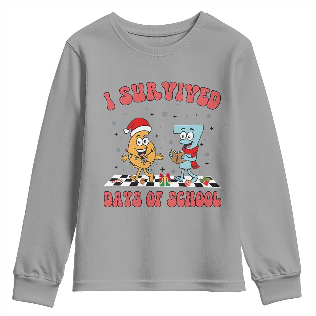 67 Six Seven Christmas Meme Youth Sweatshirt I Survived Days Of School TS14 Sport Gray Print Your Wear