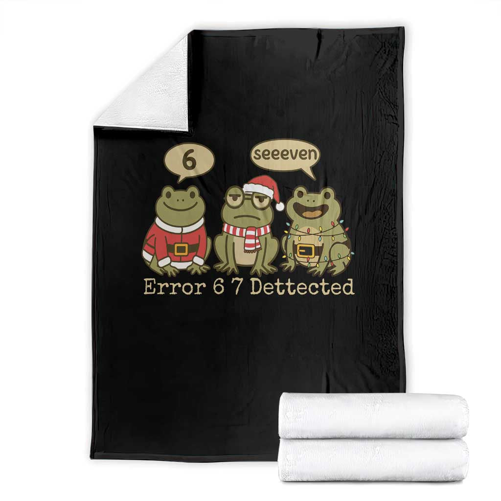 67 Six Seven Christmas Meme Throw Blanket Funny Frog Christmas Xmas TS14 Black Print Your Wear