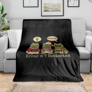 67 Six Seven Christmas Meme Throw Blanket Funny Frog Christmas Xmas TS14 Print Your Wear