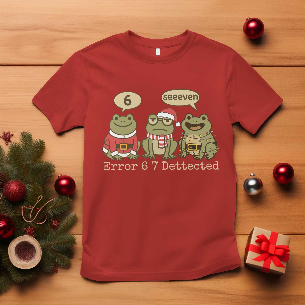 67 Six Seven Christmas Meme T Shirt Funny Frog Christmas Xmas TS14 Red Print Your Wear