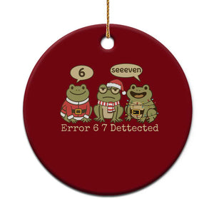 67 Six Seven Christmas Meme Ceramic Ornament Funny Frog Christmas Xmas TS14 1pc Red Print Your Wear