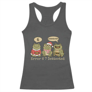 67 Six Seven Christmas Meme Racerback Tank Top Funny Frog Christmas Xmas TS14 Dark Heather Print Your Wear
