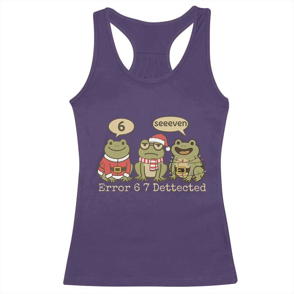 67 Six Seven Christmas Meme Racerback Tank Top Funny Frog Christmas Xmas TS14 Purple Print Your Wear