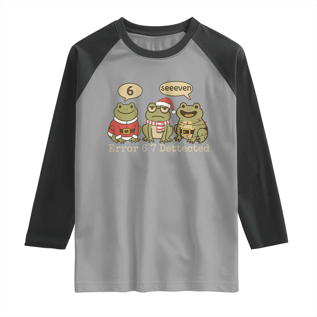 67 Six Seven Christmas Meme Raglan Shirt Funny Frog Christmas Xmas TS14 Sport Gray Black Print Your Wear