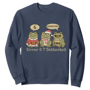 67 Six Seven Christmas Meme Sweatshirt Funny Frog Christmas Xmas TS14 Navy Print Your Wear