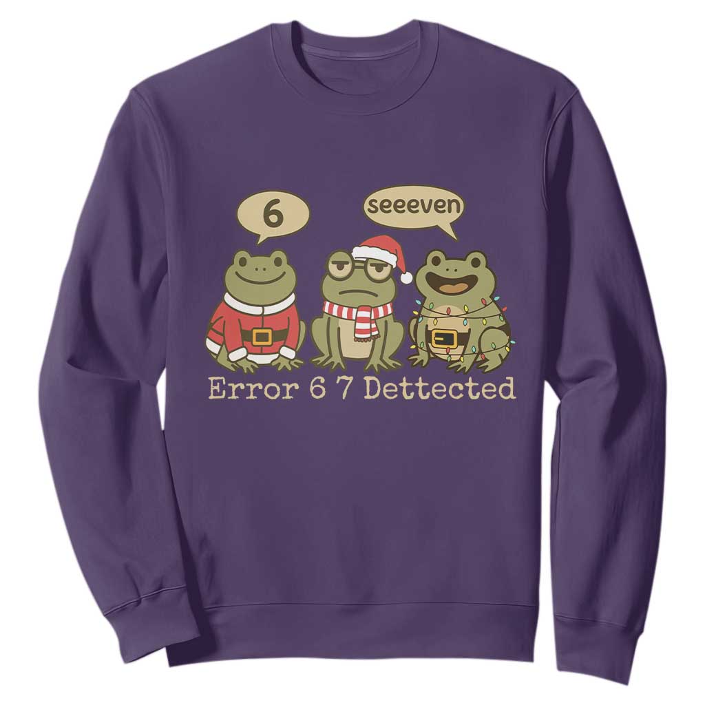 67 Six Seven Christmas Meme Sweatshirt Funny Frog Christmas Xmas TS14 Purple Print Your Wear
