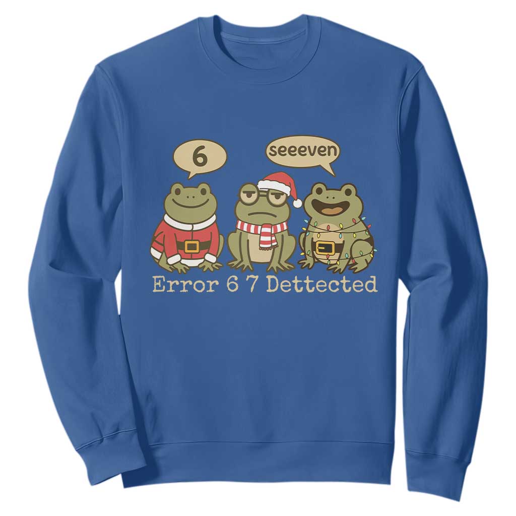 67 Six Seven Christmas Meme Sweatshirt Funny Frog Christmas Xmas TS14 Royal Blue Print Your Wear
