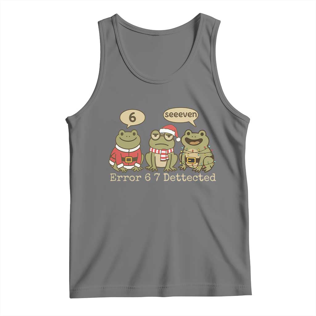 67 Six Seven Christmas Meme Tank Top Funny Frog Christmas Xmas TS14 Black Heather Print Your Wear