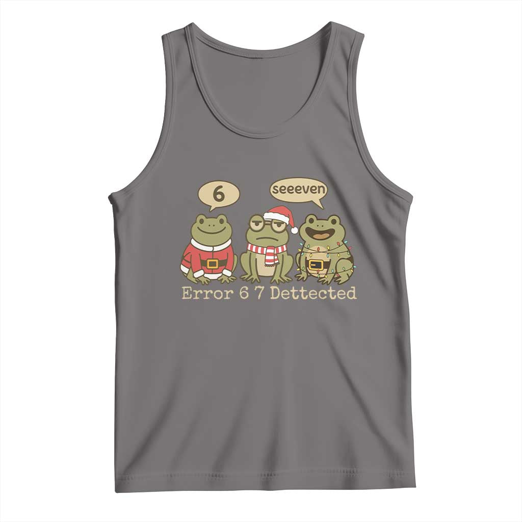67 Six Seven Christmas Meme Tank Top Funny Frog Christmas Xmas TS14 Deep Heather Print Your Wear