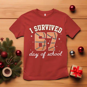 67 Six Seven Meme T Shirt I Survived Days Of School TS14 Red Print Your Wear