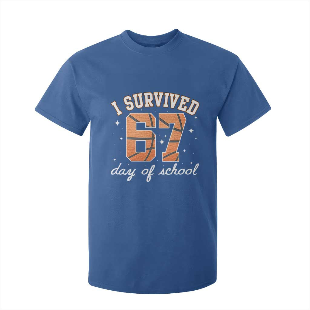 67 Six Seven Meme T Shirt For Kid I Survived Days Of School TS14 Royal Blue Print Your Wear