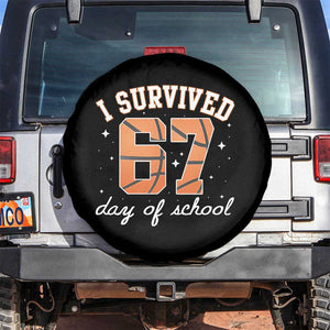 67 Six Seven Meme Spare Tire Cover I Survived Days Of School TS14 No hole Black Print Your Wear