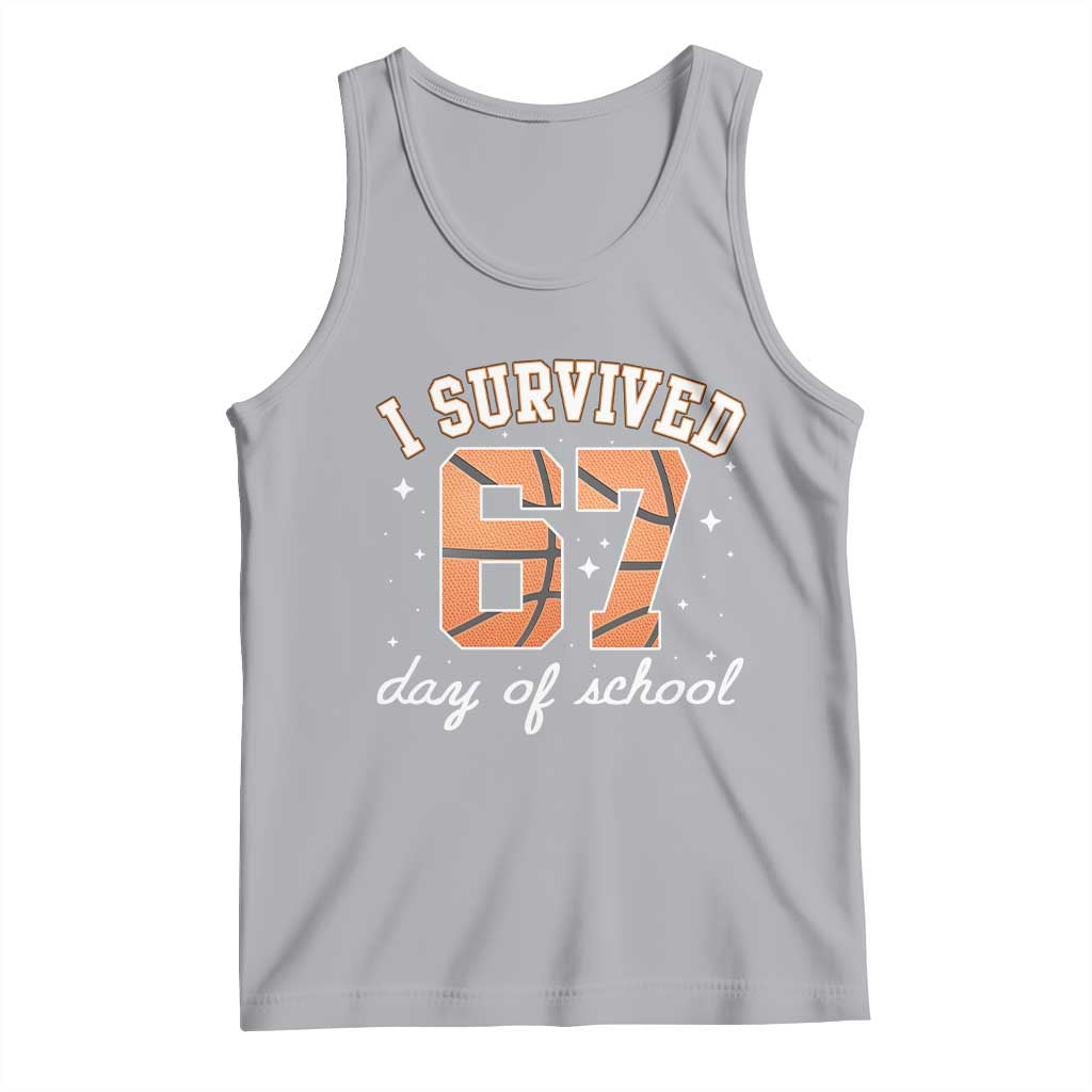 67 Six Seven Meme Tank Top I Survived Days Of School TS14 Athletic Heather Print Your Wear