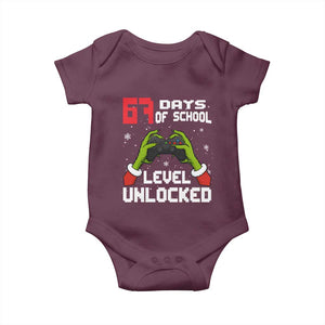 67 Six Seven Christmas Meme Baby Onesie Funny Elf Hand Video Game Xmas TS14 Maroon Print Your Wear