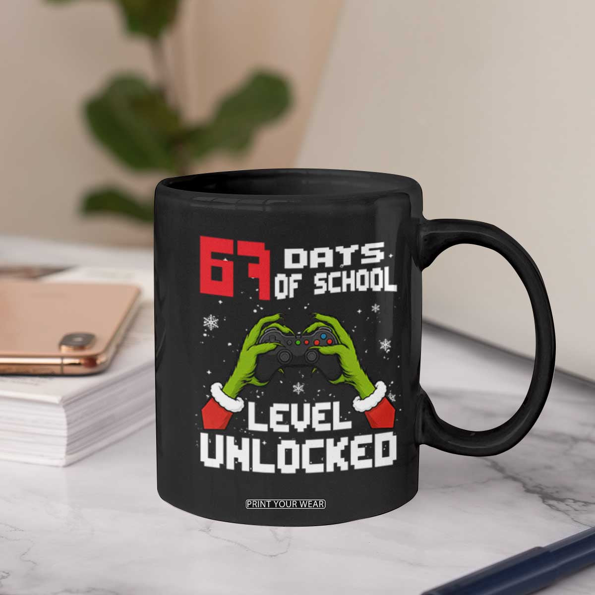 67 Six Seven Christmas Meme Coffee Mug Funny Elf Hand Video Game Xmas TS14 Print Your Wear