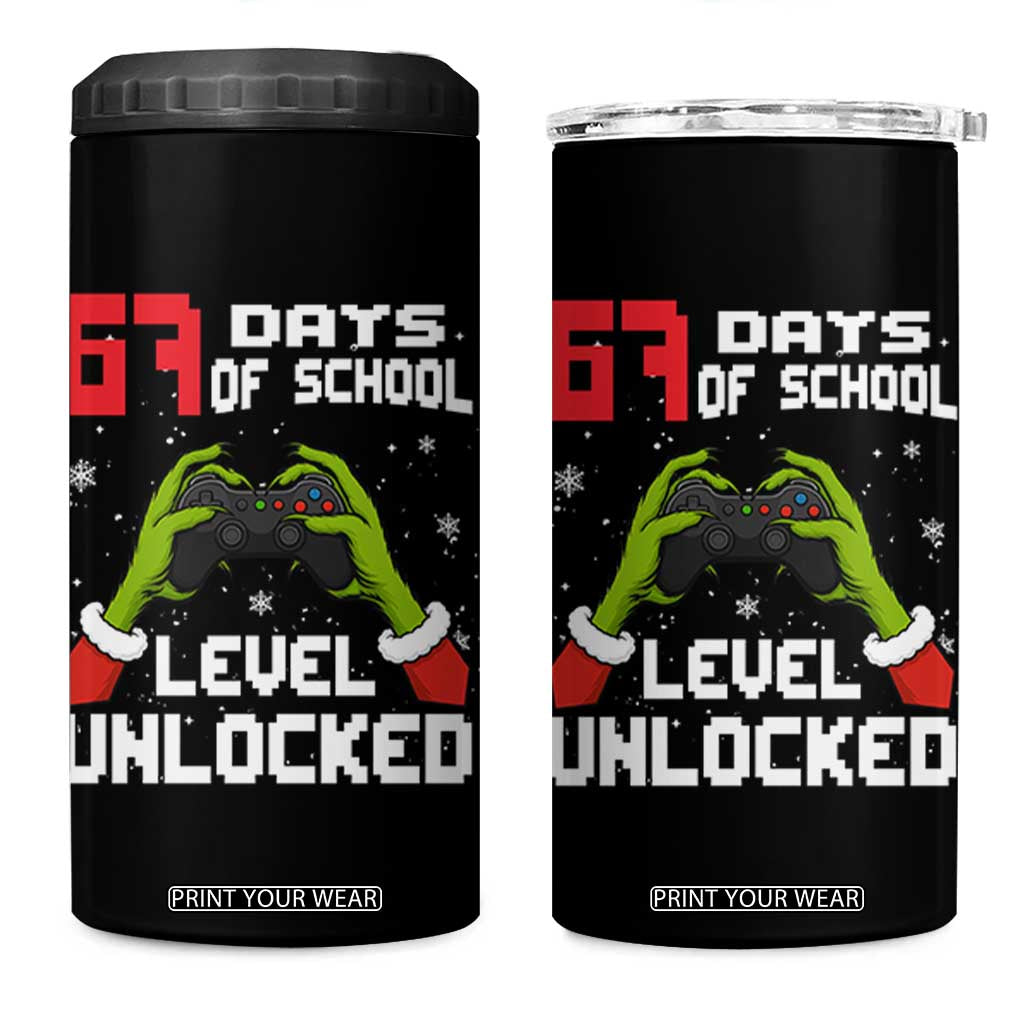 67 Six Seven Christmas Meme 4 in 1 Can Cooler Tumbler Funny Elf Hand Video Game Xmas TS14 One Size: 16 oz Black Print Your Wear
