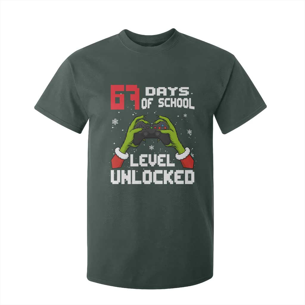 67 Six Seven Christmas Meme T Shirt For Kid Funny Elf Hand Video Game Xmas TS14 Dark Forest Green Print Your Wear