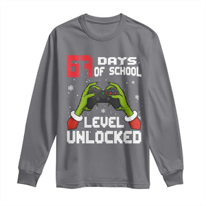 67 Six Seven Christmas Meme Long Sleeve Shirt Funny Elf Hand Video Game Xmas TS14 Charcoal Print Your Wear