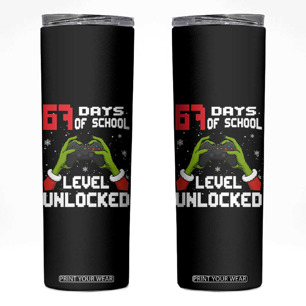 67 Six Seven Christmas Meme Skinny Tumbler Funny Elf Hand Video Game Xmas TS14 Black Print Your Wear