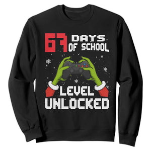 67 Six Seven Christmas Meme Sweatshirt Funny Elf Hand Video Game Xmas TS14 Black Print Your Wear