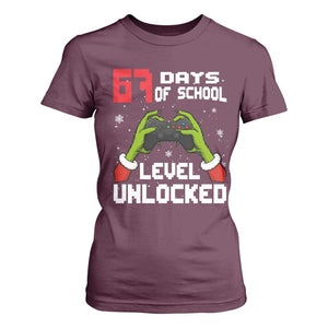 67 Six Seven Christmas Meme T Shirt For Women Funny Elf Hand Video Game Xmas TS14 Maroon Print Your Wear
