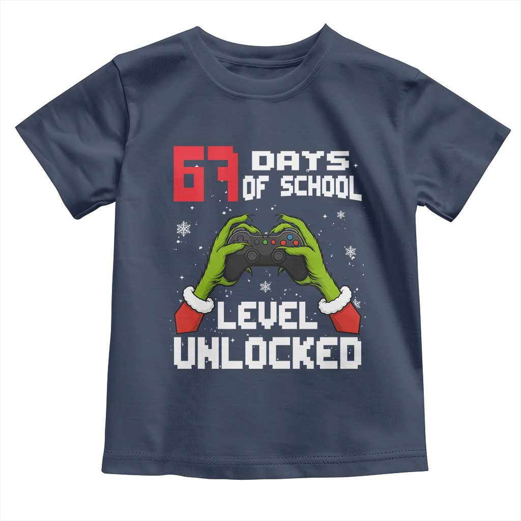 67 Six Seven Christmas Meme Toddler T Shirt Funny Elf Hand Video Game Xmas TS14 Navy Print Your Wear
