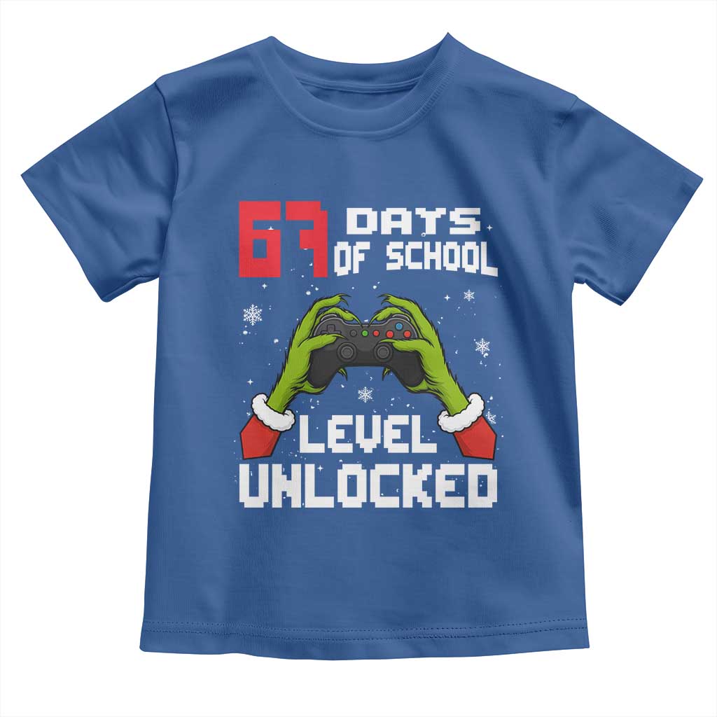 67 Six Seven Christmas Meme Toddler T Shirt Funny Elf Hand Video Game Xmas TS14 Royal Blue Print Your Wear