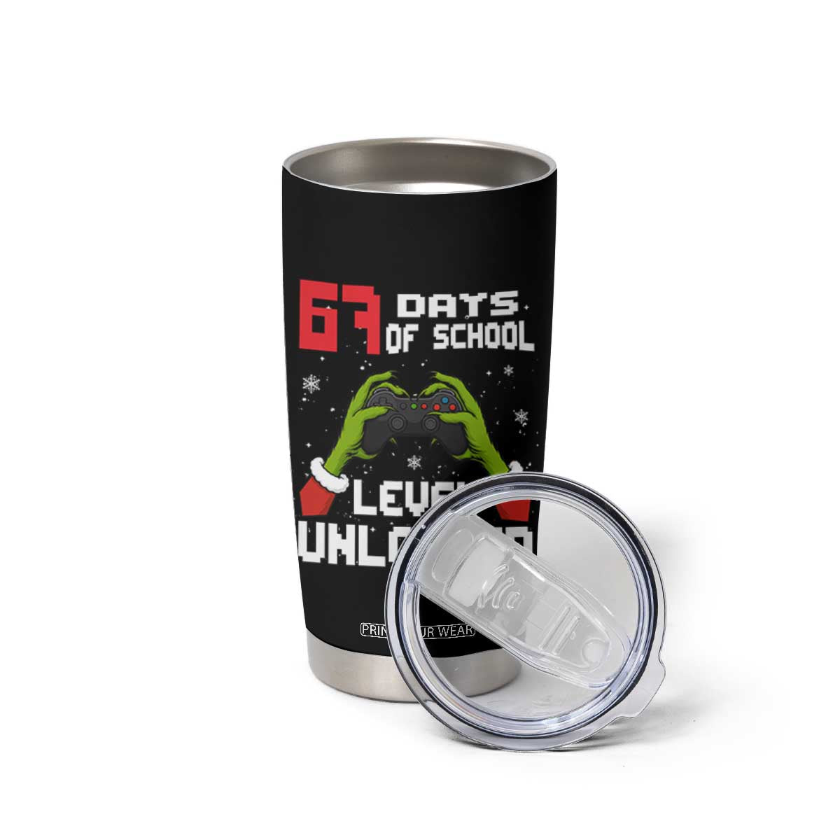 67 Six Seven Christmas Meme Tumbler Cup Funny Elf Hand Video Game Xmas TS14 Print Your Wear