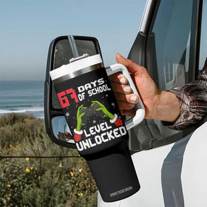 67 Six Seven Christmas Meme Tumbler With Handle Funny Elf Hand Video Game Xmas TS14 Print Your Wear