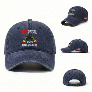 67 Six Seven Christmas Meme Washed Cotton Baseball Cap Funny Elf Hand Video Game Xmas TS14 Washed Cap Universal Fit Navy Print Your Wear