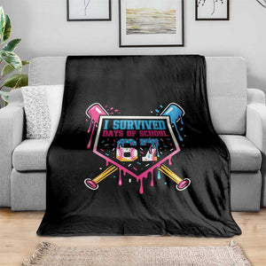 I Survived 67 Days Of School Baseball Ice Cream Throw Blanket Funny Christmas Six Seven Meme TS14 Print Your Wear