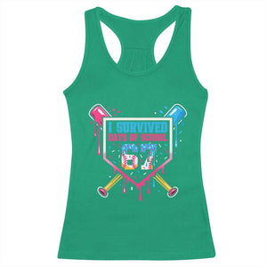 I Survived 67 Days Of School Baseball Ice Cream Racerback Tank Top Funny Christmas Six Seven Meme TS14 Irish Green Print Your Wear