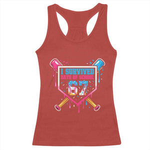 I Survived 67 Days Of School Baseball Ice Cream Racerback Tank Top Funny Christmas Six Seven Meme TS14 Red Print Your Wear