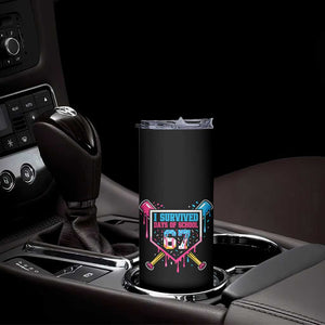 I Survived 67 Days Of School Baseball Ice Cream Skinny Tumbler Funny Christmas Six Seven Meme TS14 Print Your Wear