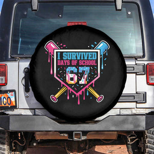 I Survived 67 Days Of School Baseball Ice Cream Spare Tire Cover Funny Christmas Six Seven Meme TS14 No hole Black Print Your Wear