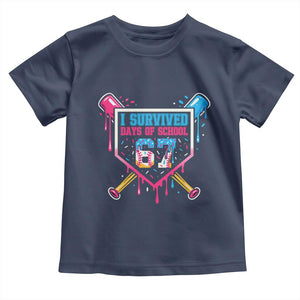 I Survived 67 Days Of School Baseball Ice Cream Toddler T Shirt Funny Christmas Six Seven Meme TS14 Navy Print Your Wear