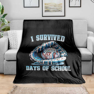 I Survived 67 Days Of School Baseball Glove Ice Cream Throw Blanket Funny Christmas Six Seven Meme TS14 Print Your Wear