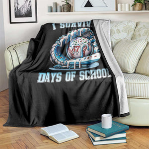 I Survived 67 Days Of School Baseball Glove Ice Cream Throw Blanket Funny Christmas Six Seven Meme TS14 Print Your Wear