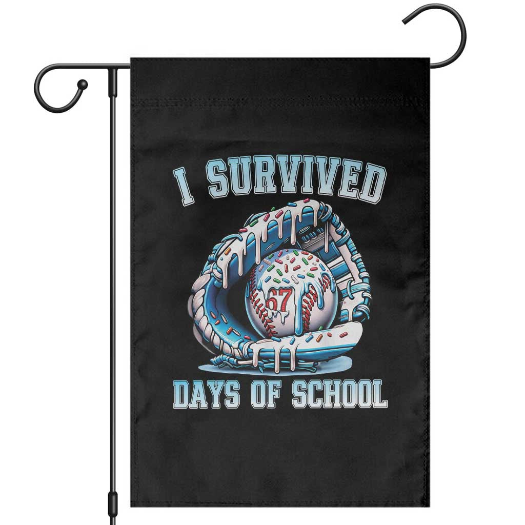 I Survived 67 Days Of School Baseball Glove Ice Cream Garden Flag Funny Christmas Six Seven Meme TS14 Black Print Your Wear