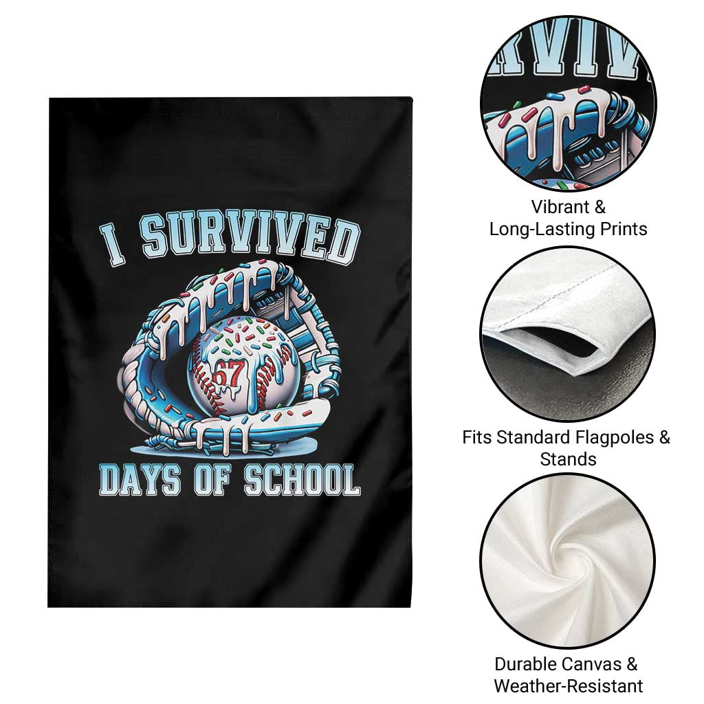 I Survived 67 Days Of School Baseball Glove Ice Cream Garden Flag Funny Christmas Six Seven Meme TS14 Print Your Wear
