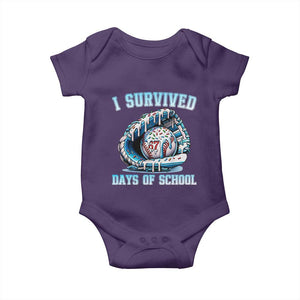 I Survived 67 Days Of School Baseball Glove Ice Cream Baby Onesie Funny Christmas Six Seven Meme TS14 Purple Print Your Wear