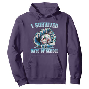 I Survived 67 Days Of School Baseball Glove Ice Cream Hoodie Funny Christmas Six Seven Meme TS14 Purple Print Your Wear