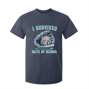 I Survived 67 Days Of School Baseball Glove Ice Cream T Shirt For Kid Funny Christmas Six Seven Meme TS14 Navy Print Your Wear