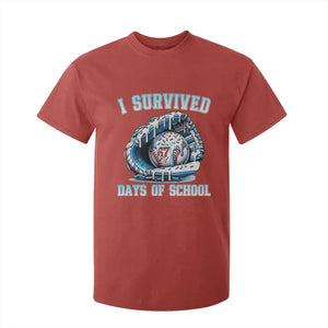 I Survived 67 Days Of School Baseball Glove Ice Cream T Shirt For Kid Funny Christmas Six Seven Meme TS14 Red Print Your Wear