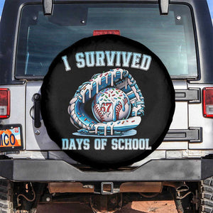 I Survived 67 Days Of School Baseball Glove Ice Cream Spare Tire Cover Funny Christmas Six Seven Meme TS14 No hole Black Print Your Wear